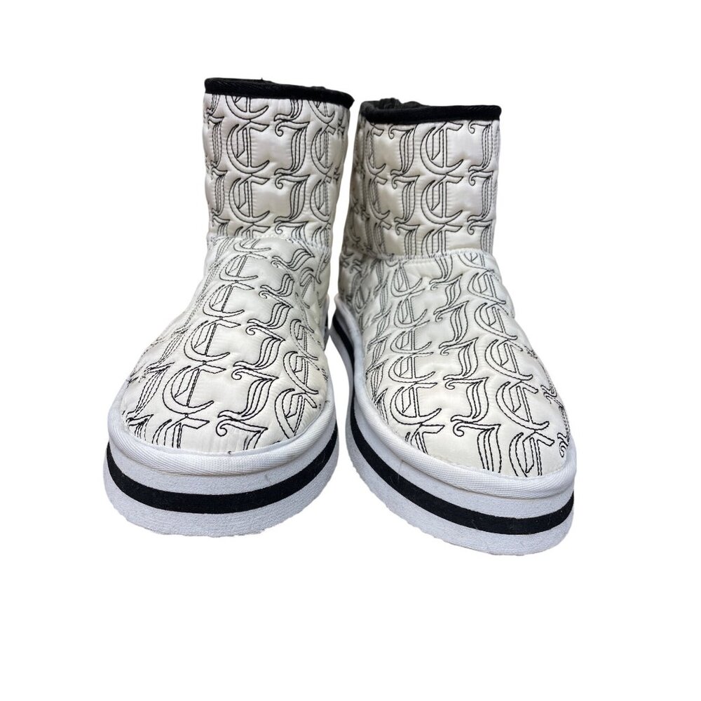 Juicy Couture Olivia womans white black lined ankle boots Sz 10M SKU 9524 - Picture 13 of 15